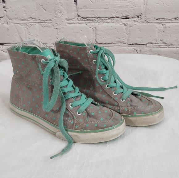 Vans girls grey polkadot hi-tops - Picture 4 of 5